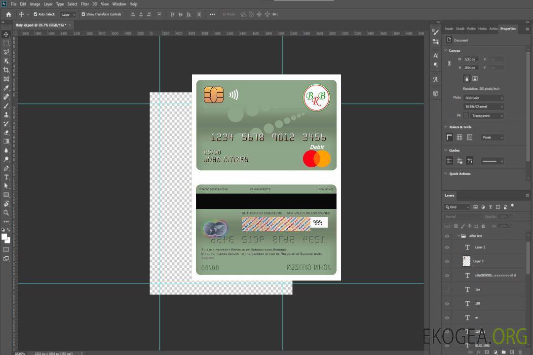 Burundi Banque de la République du Burundi carte de débit principale template Burundi Banque de la République du Burundi carte de débit principale template
